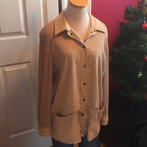 Reflections faux suede jacket sz Missy L - Picture 2 of 5